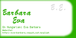 barbara eva business card